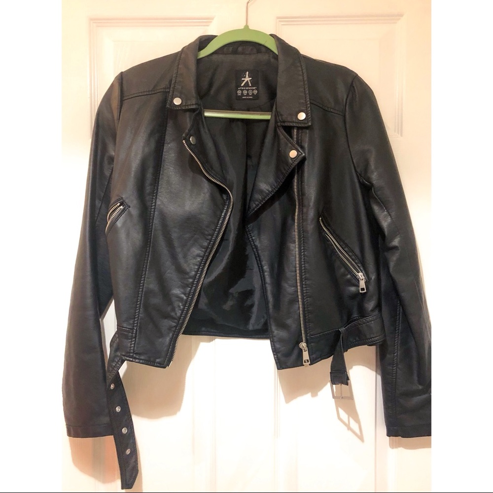 Faux Leather Biker Jacket